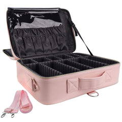 Professional Makeup Organizer Bag for Women PU Leather