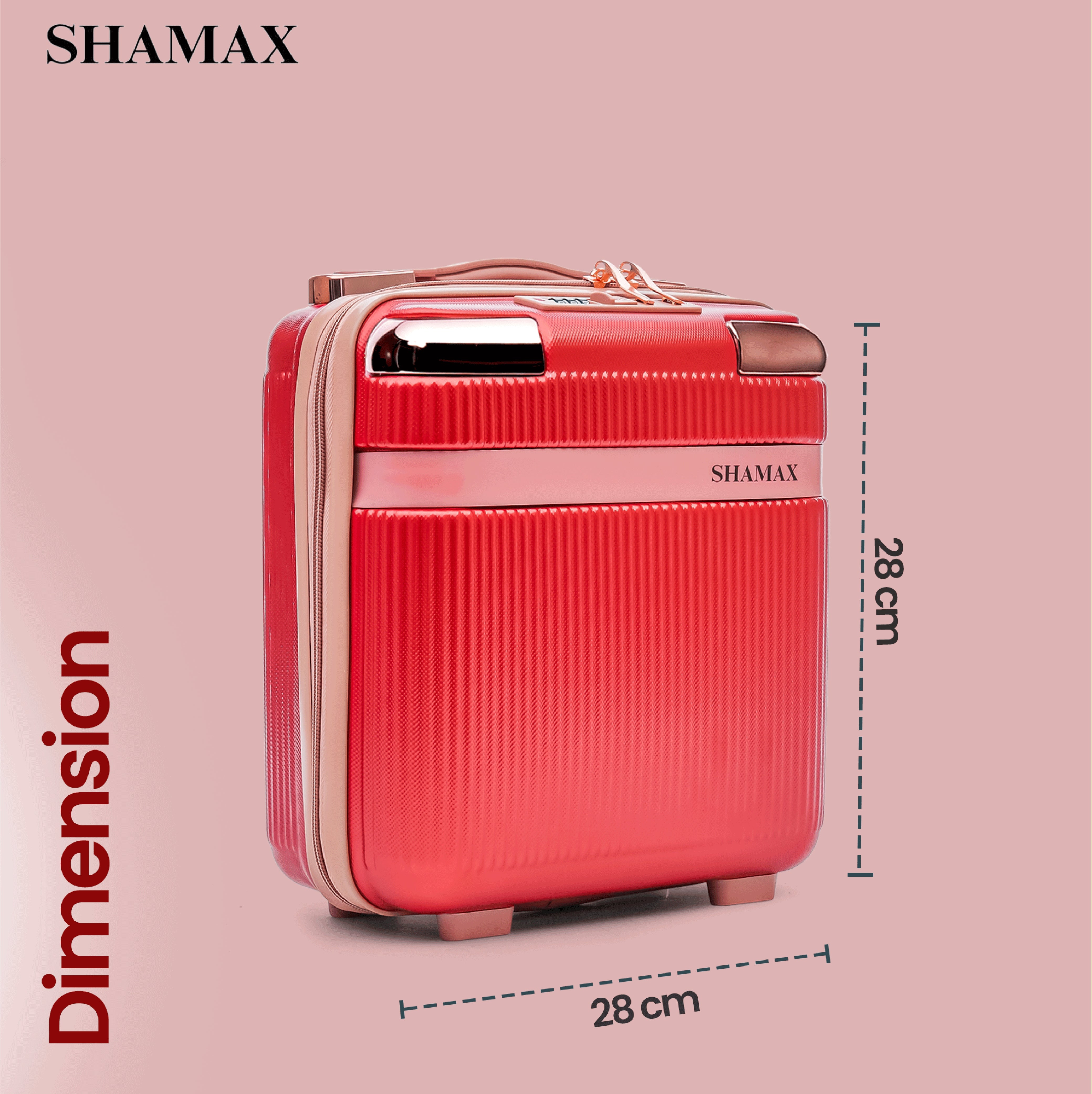 Hard Shell Vanity Box Portable (Red) - Durable