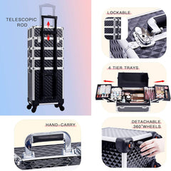 Jumbo Multi Function Artist Rolling Makeup Trolley(BS4)