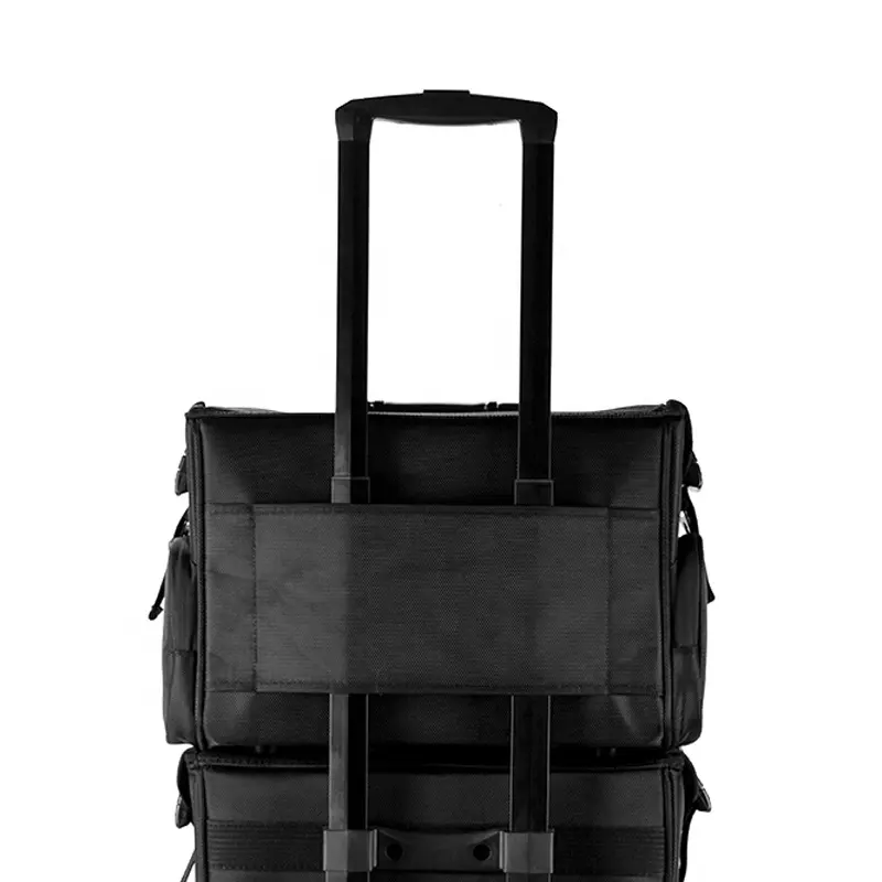 Professional Rolling Makeup Case Trolley - Detachable 2 Bags - 8 Removable Drawers
