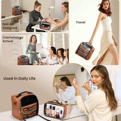 Makeup Bag Case Cosmetic Organiser with 3 Compartments
