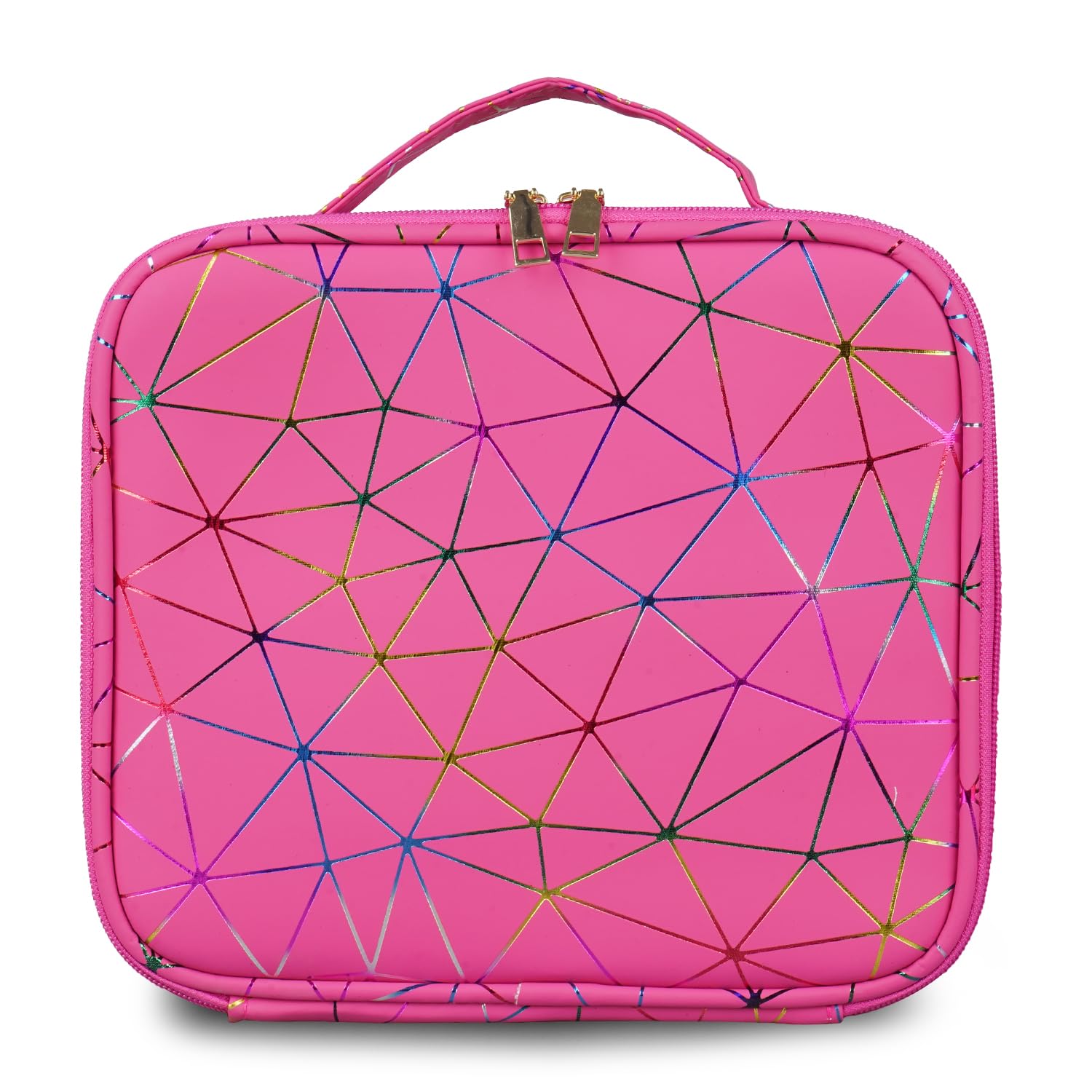 Faux Leather Professional Makeup Organizer Bag for Home & Travel